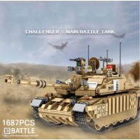 Конструктор Panlos brick - Британской танк Челленджер 2 (Challenger II). Вік 6+. Лего, Lego