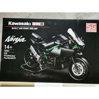 Конструктор SG Blocks - Мотоцикл Kawasaki H2R Ninja (чорний), 14+ років. Лего, Lego