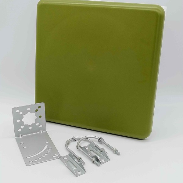 Антена зелена HyperLink HG2458-13HDP-4NF, 2.4/5.8 GHz, 4-елементна MIMO, Dual Polarized