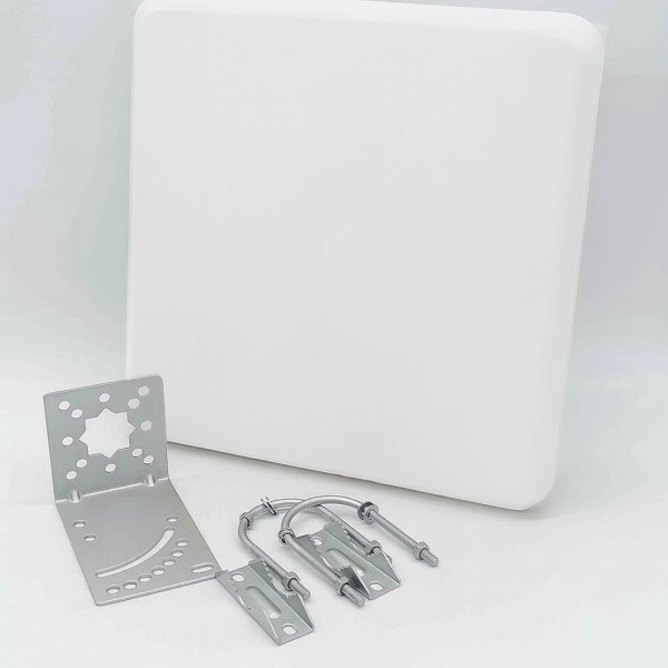 Антена біла HyperLink HG2458-13HDP-4NF, 2.4/5.8 GHz, 4-елементна MIMO, Dual Polarized