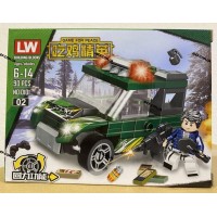 Конструктор - LW Building Blocks - зелене авто з Minecraft. Вік від 6 до 14, Лего, Lego