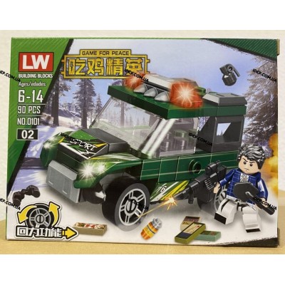 Конструктор - LW Building Blocks - зелене авто з Minecraft. Вік від 6 до 14, Лего, Lego