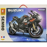 Конструктор SG Blocks - Мотоцикл Suzuki GSX R1000R (чорний). Вік 6+. Лего, Lego