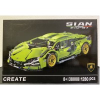 Конструктор Lamborghini Sian FKP 37, зелений, Вік 8+. Лего, Lego