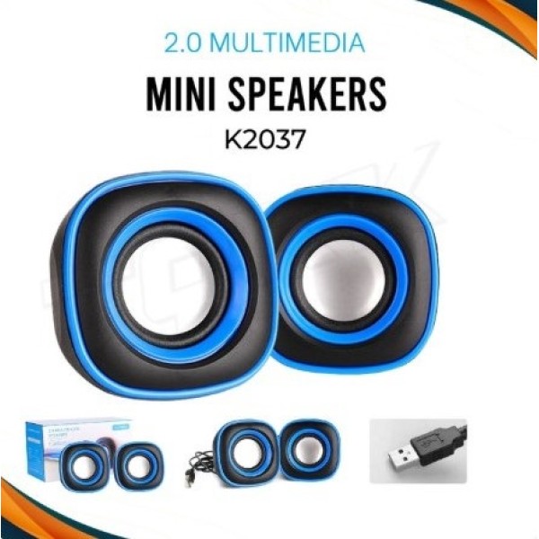 Колонки Mini Speaker K2037 for PC and Laptops Multimedia Mini Portable 2.0 Digital